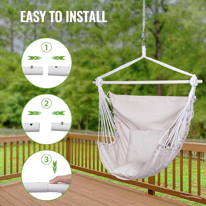 Backyard Expressions Hanging Hammock Chair Swing - Image 6