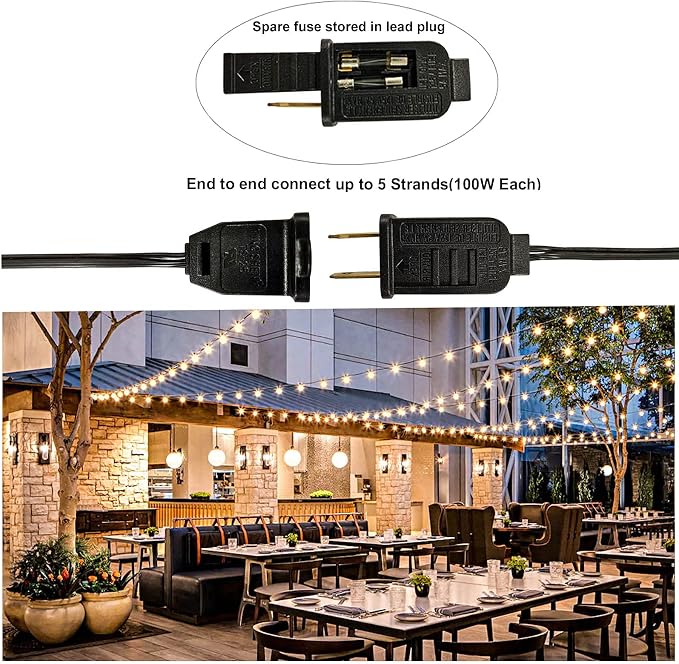 Outdoor String Lights 200FT Waterproof Globe String Lights - Image 4