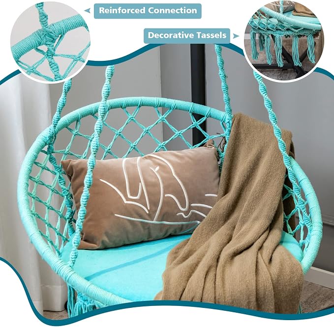 Giantex Hammock Chair Macrame Swing - Image 6