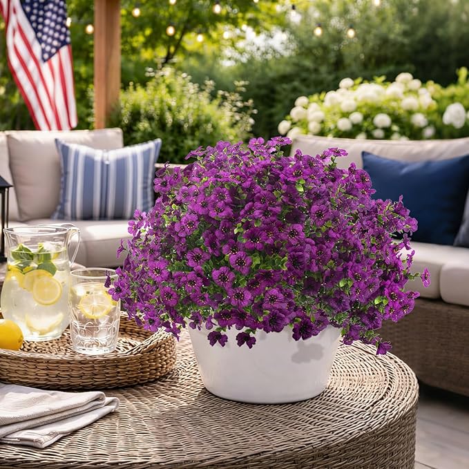 20 Bundles Artificial Flowers for Outdoors, UV Resistant Fake Plants Flowers - Image 5