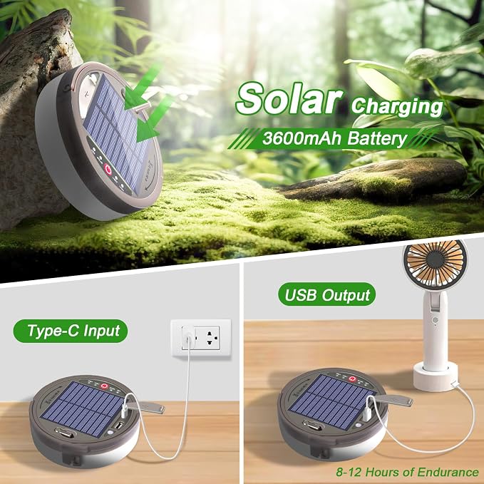Outdoor Waterproof Portable Stowable String Light, 4 in 1 Retractable Camping - Image 5