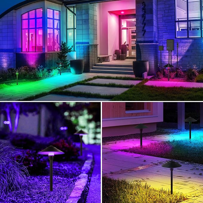 SUNVIE All-in-One RGBW Landscape Lighting Kit, 8 Pack Color Changing Low - Image 7