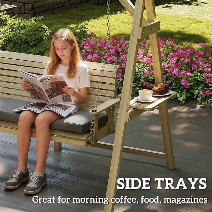 Outsunny 3 Seat Porch Swing - Image 5