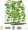 Cucumber Trellis for Raised Bed 32" L x 48" H, U-Shape Garden Trellis for by Erinaik