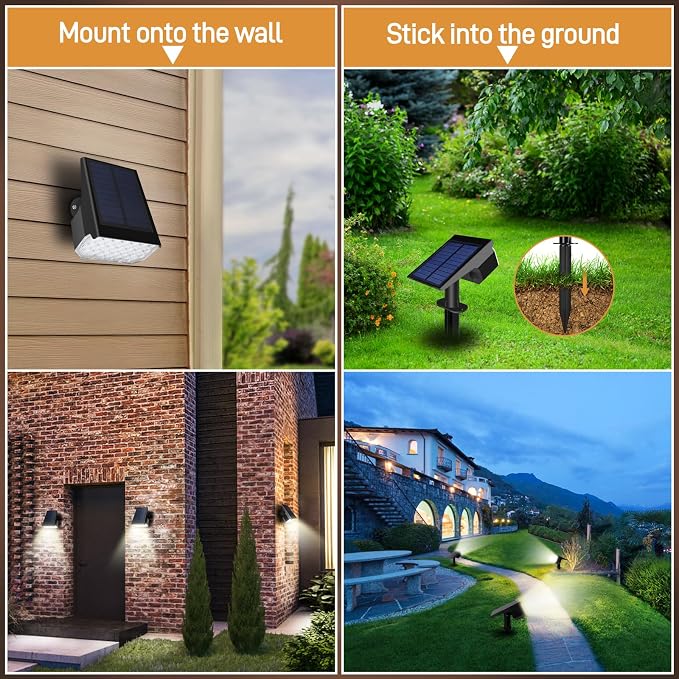 Solar Lights Outdoor Waterproof IP65, 7 Lighting Modes Color Changing 26 LED - Image 4