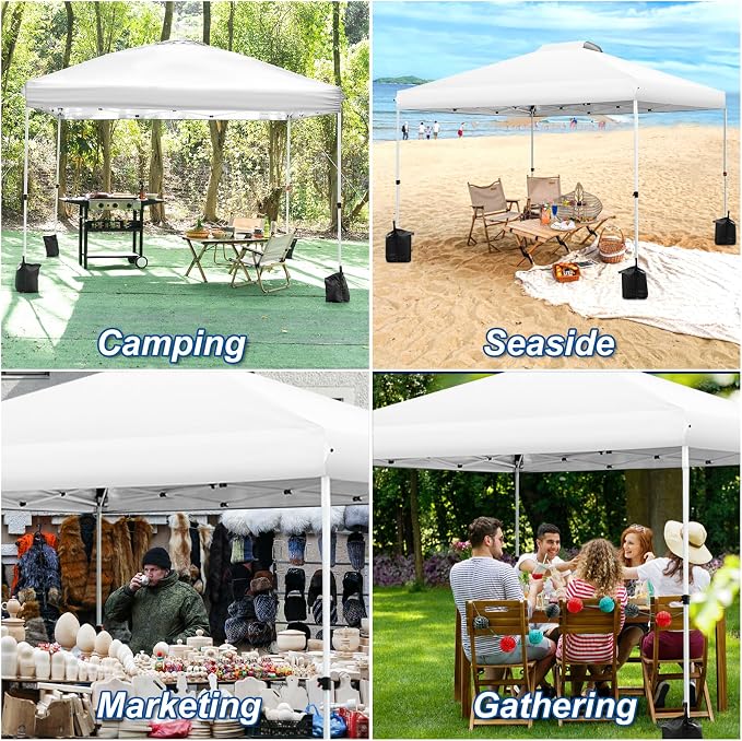 WEIZE Pop up Canopy Tent 10x10ft, 1-Button Push Setup, Instant Portable Shelter - Image 9