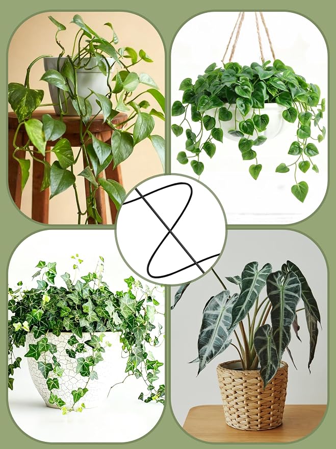 4 Pack Small Wavy Trellis for Potted Plants Indoor, 15 in Garden Trellis for - Image 6