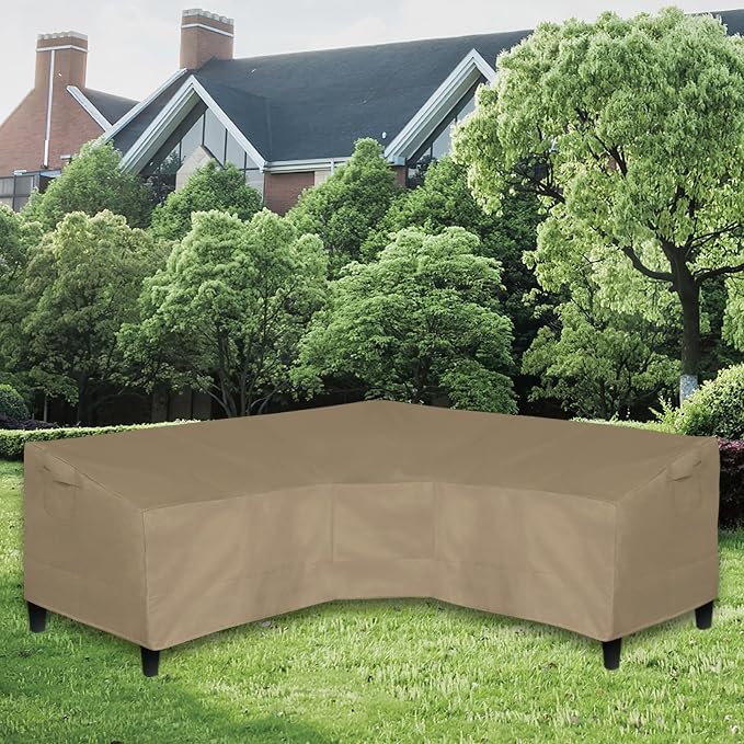 Easy-Going 600D Patio V-Shaped Sectional Sofa Cover, Waterproof Outdoor - Image 2