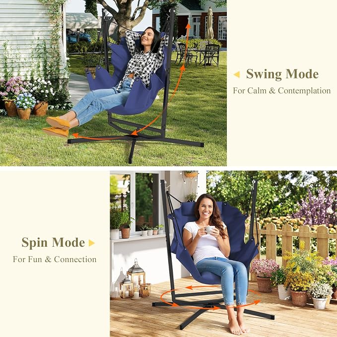 360° Swivel Hammock Swing Chair - Image 2