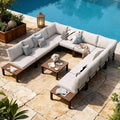 Sophia & William 9PCS Patio Furniture Set, Metal Outdoor Sectional Sofa Patio by SophiaWilliam