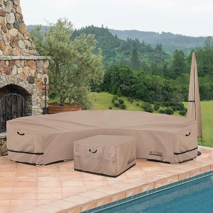 ULTCOVER Patio Curved Sofa Cover Waterproof - Image 6