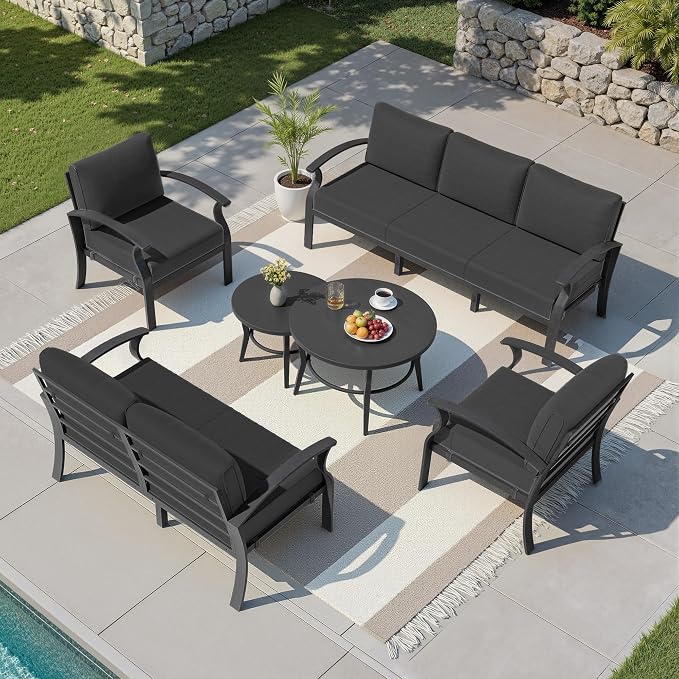 Kullavik Aluminum Patio Furniture Set - Image 6