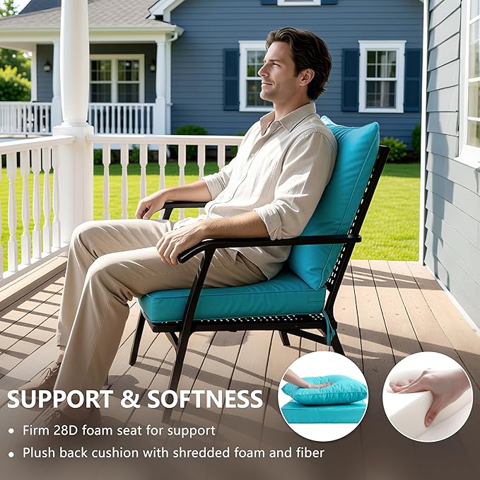 24x24 Inch Outdoor Chair Cushion - Image 4