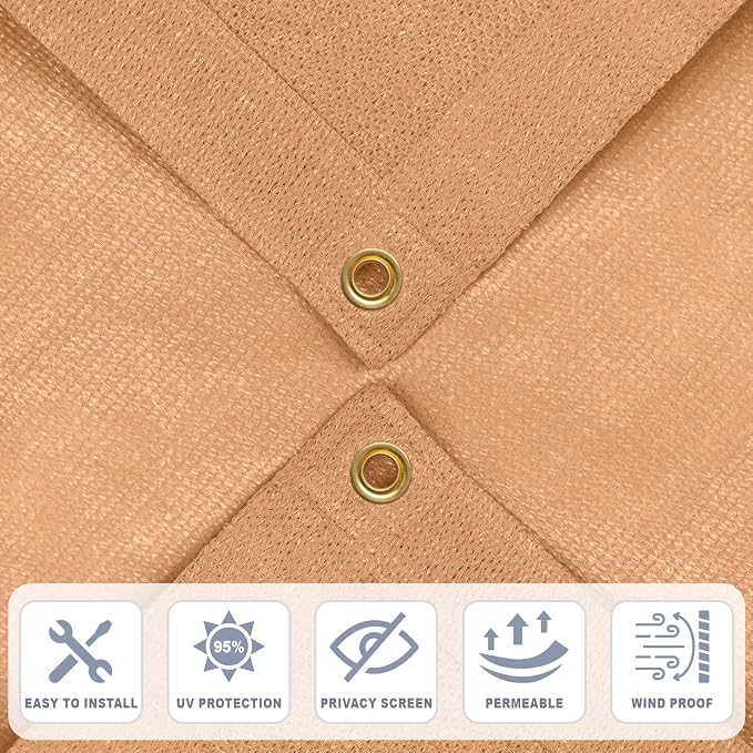 Cool Area Sun Shade Cloth with Grommets 8×24 FT Shade Panel Shade Tarp Screen - Image 4