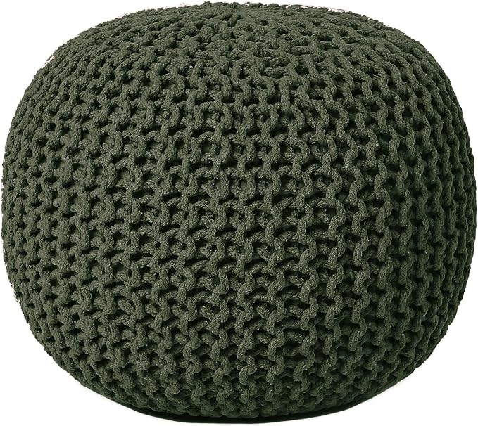 REDEARTH · Round Hand Knitted Pouf - Image 6