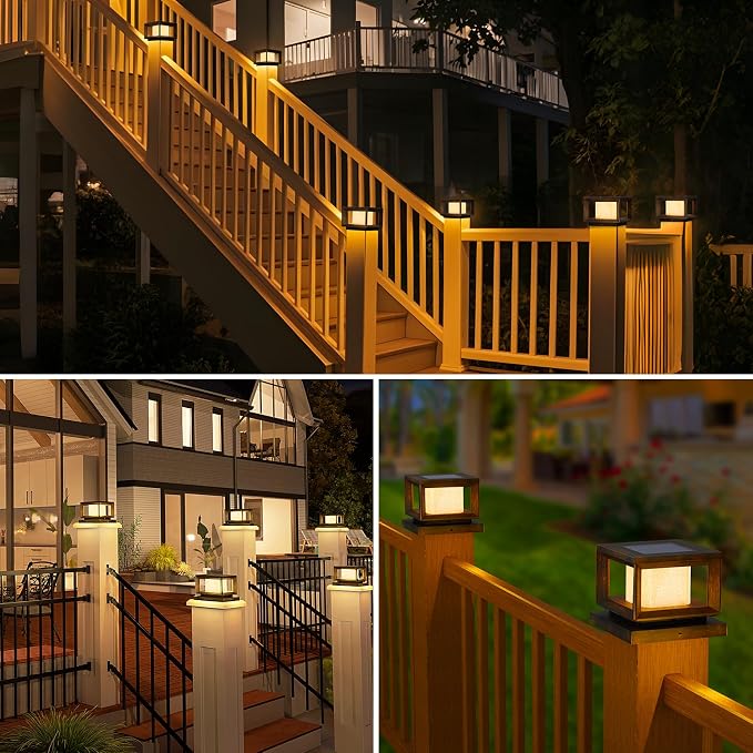 Mlambert 10 Pack Solar Post Lights Outdoor, Waterproof Fence Cap Lights - Image 9
