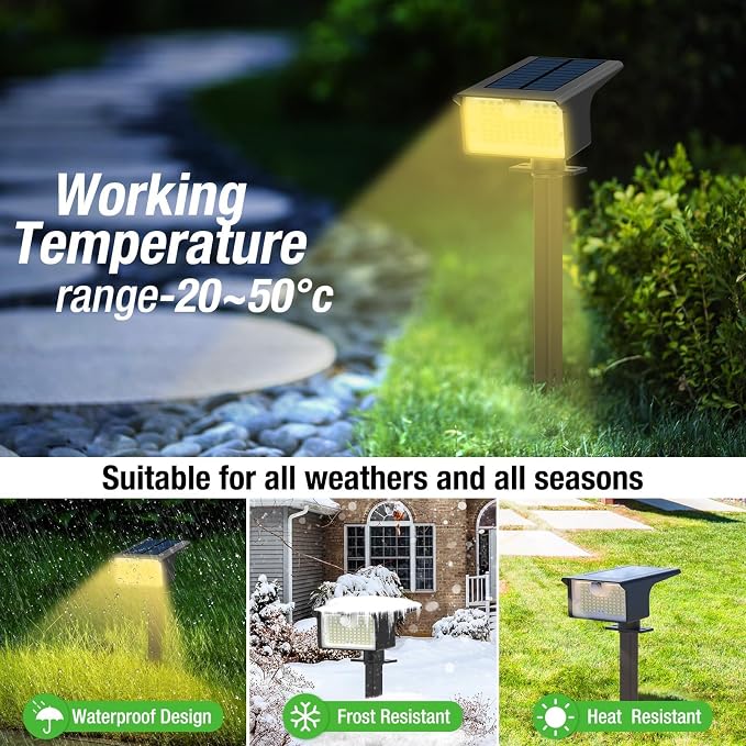 Solar Spot Lights Outdoor Motion Sensor, 3 Modes Motion Sensor Outdoor Lights - Image 5