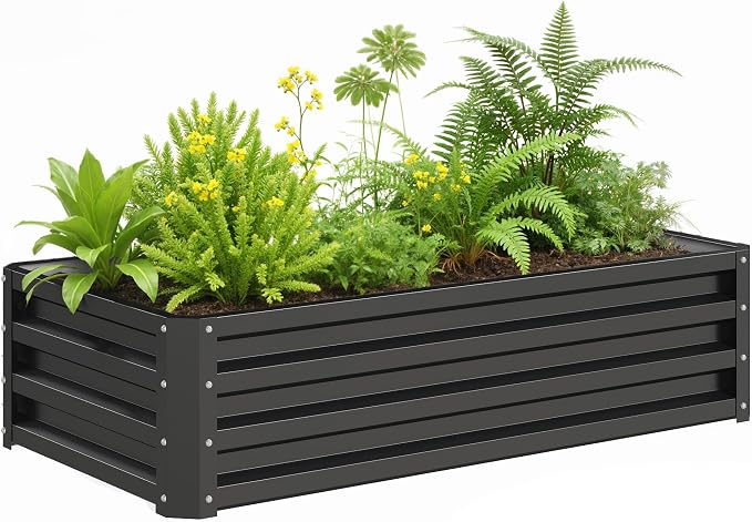 Outsunny Galvanized Raised Garden Bed, by Outsunny