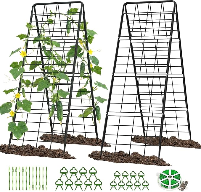 2 Pack Cucumber Trellis, Climbing Plants and Flowers by UrGROWA