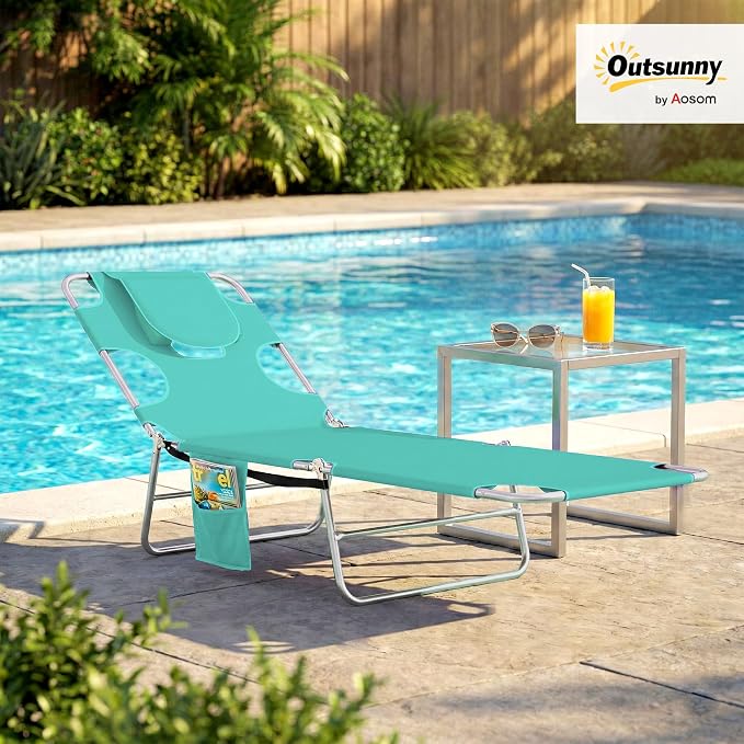 Outsunny Chaise Lounge Chair Outdoor - Image 2