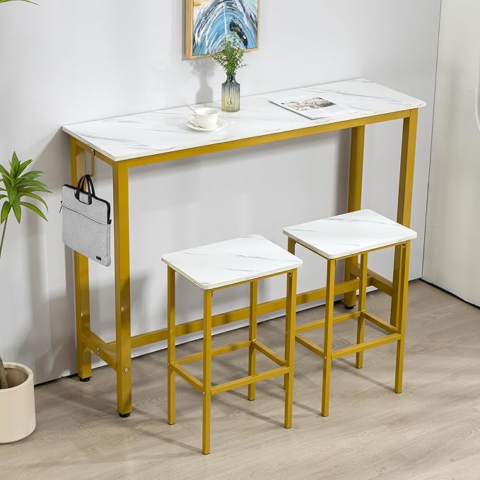 Finnhomy 52.7" Industrial Bar Table Set - Image 3
