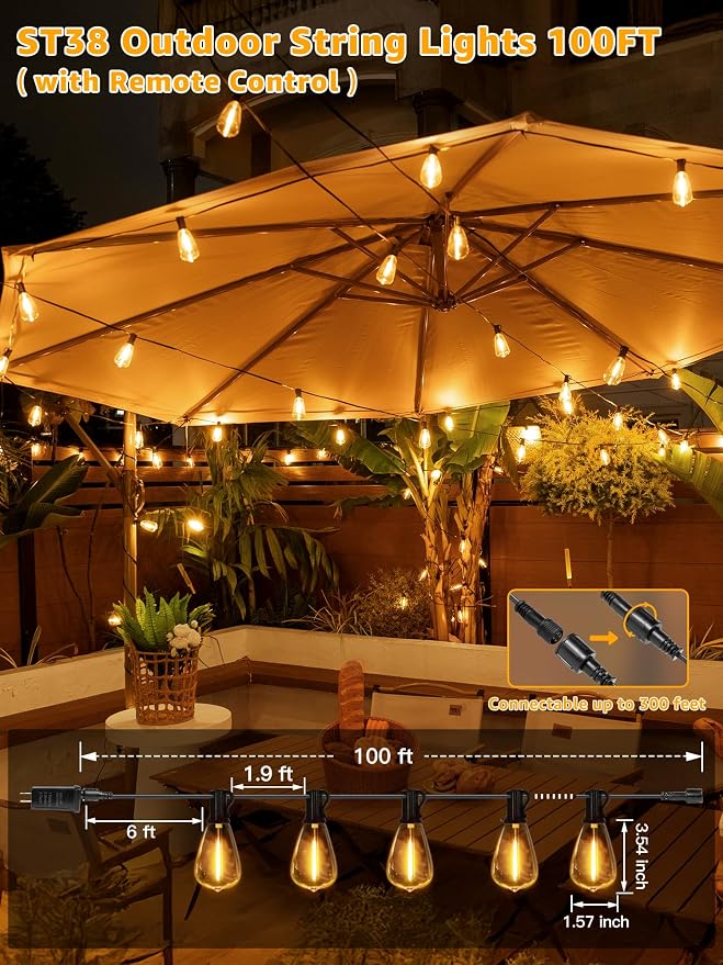 Outdoor String Lights Dimmable - Image 2