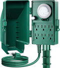 SURAIELEC Outdoor Power Stake, 24-Hour Mechanical Light Timer, Electrical Power by SURAIELEC