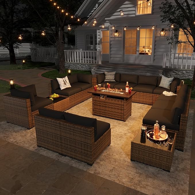 Aoxun Patio Furniture Sets, 15-Piece Outdoor Patio Furniture - Image 3