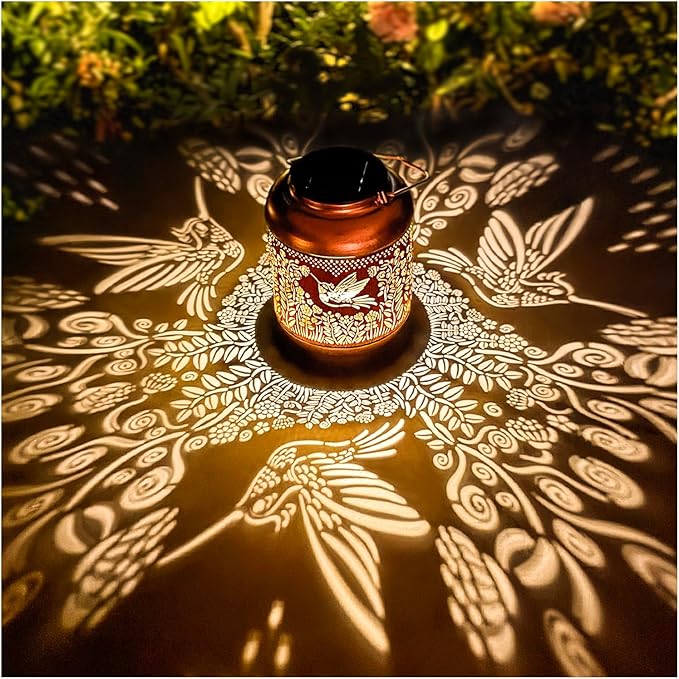 Hummingbird Solar Lanterns Outdoor Waterproof Hanging Solar Lights Hummingbird by TIGGSY
