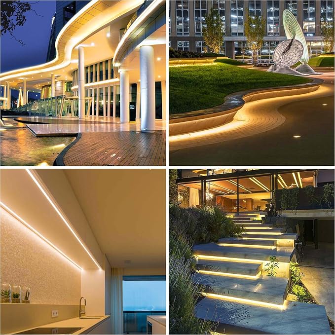 COB LED Strip Lights Waterproof IP67 DC24v Warm White 3000K 16.4ft/5m High CRI - Image 5