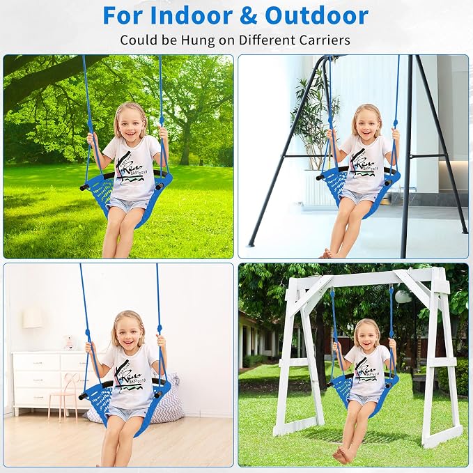 Hi-Na Kids Swing for Swing Set, Heavy Duty Rope Swings - Image 3
