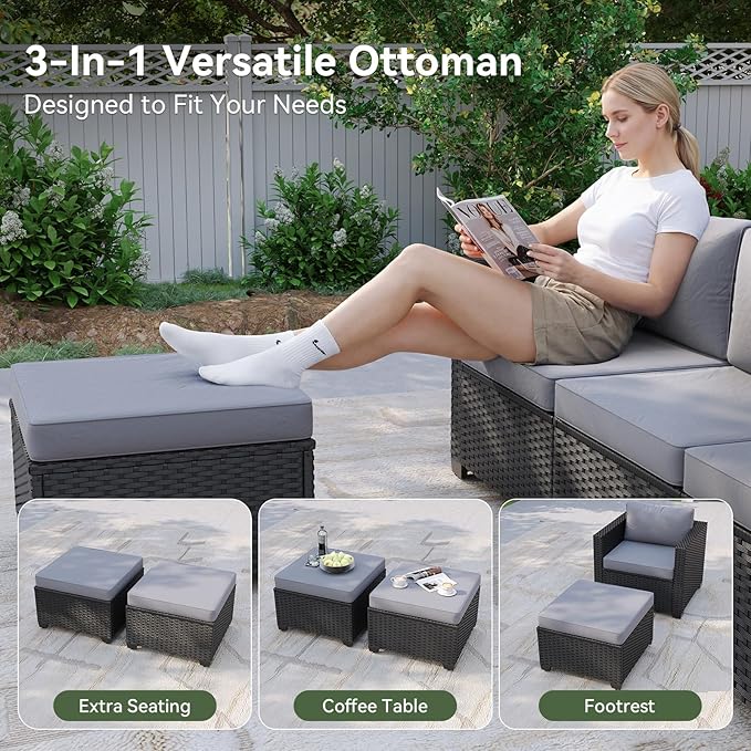 Aoxun 4 Piece Patio Furniture Set - Image 5