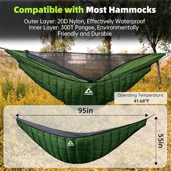 Hammock Underquilt for Camping Hammock, Full Length Camping Quilt for - Image 2