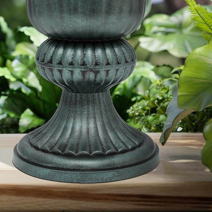Magshion 20" Urn Planter for Outdoor and Indoor Plants, Large Decorative Front - Image 8