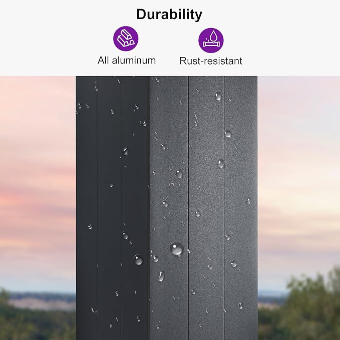 PURPLE LEAF Louvered Pergola 94AS 12' x 14' Outdoor Aluminum Pergola - Image 8