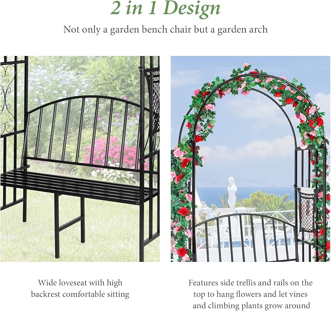 Garden Arch Heavy Duty Arbor - Image 4