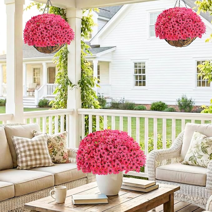 22 Bundles Artificial Flowers Outdoor Fake Plants, Faux Flowers UV Resistant - Image 7