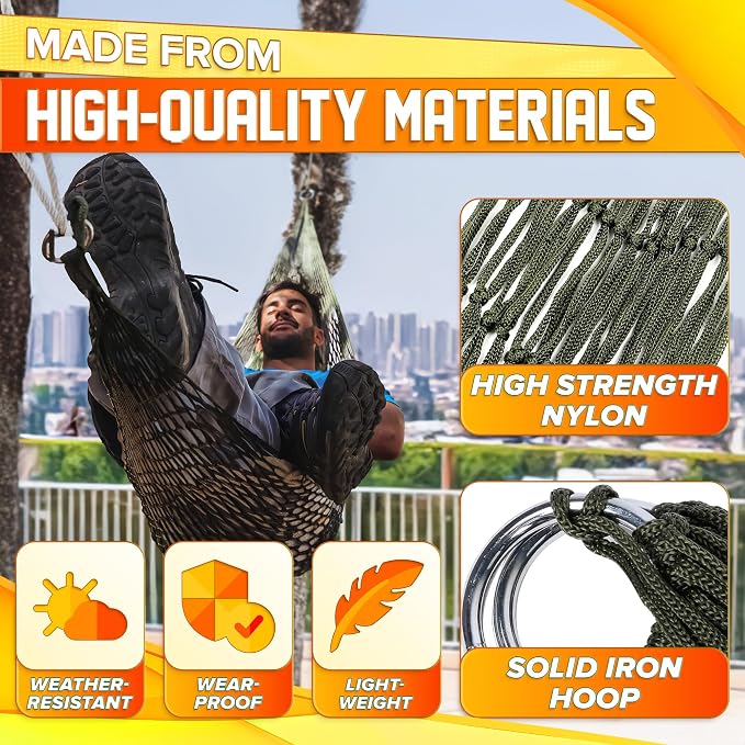 Mesh Hammock - Easy to Set Up Rope Hammocks - Image 3