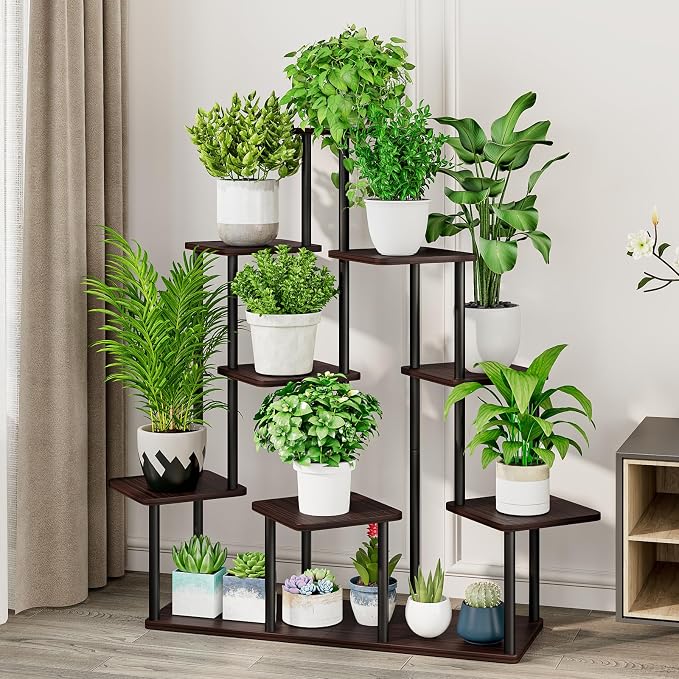 AZERPIAN Plant Stand 9 Tier Indoor Metal Flower Shelf - Image 2