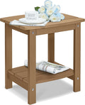 Y&M Outdoor Side Table, HIPS Adirondack Small Double Layer Table, Waterproof by YM
