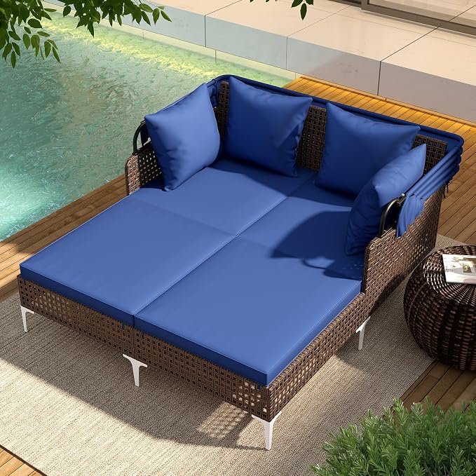 Tangkula Outdoor Rattan Daybed - Image 3