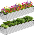 2 Pack 6x1.5x1FT Galvanized Metal Raised Garden Bed Kit by Unknown