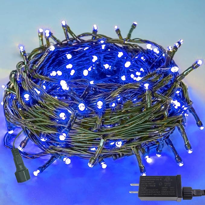 75.8 FT 200 LED Blue Christmas String Lights Outdoor & Indoor, Timer & Memory by PRODUCTS