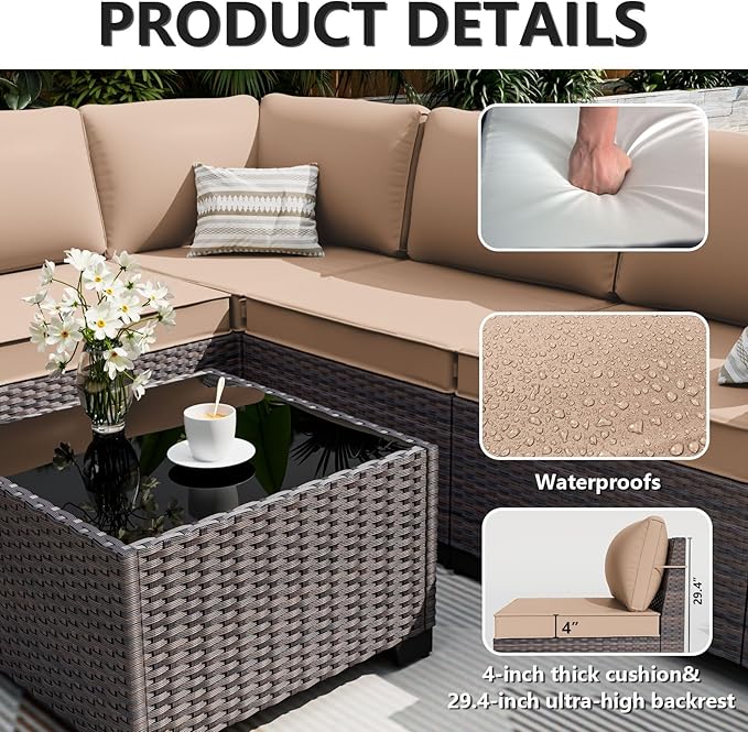 ALAULM 13 Pieces Patio Furniture Set - Image 4
