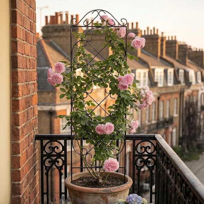 Garden Trellis 4 Pack 48'' H x 12.5'' W Metal Plant Climbing Trellis Suitable - Image 5