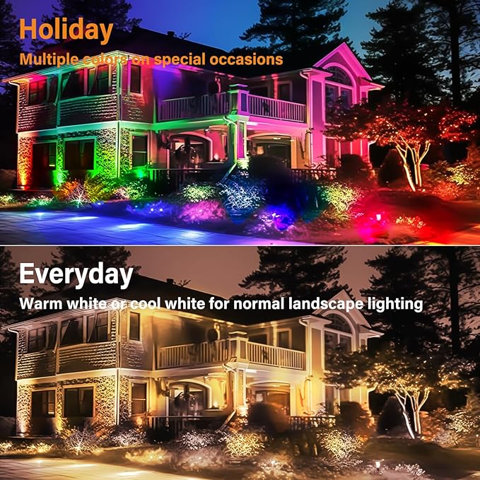 Low Voltage RGBW LED Landscape Lights Spot Lights Outdoor - Image 5