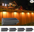 Aulanto Solar Fence Lights 4 Pack-Plus, 100 Lumen Big Outdoor Solar Light IP65 by Aulanto