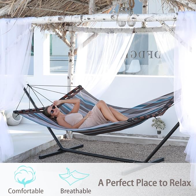 TegerDeger 12FT 2 Person Hammock Large Hammock Quick Dry 450LB Capacity - Image 2