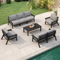 7 Piece Patio Furniture Set, HDPE Outdoor Sectional by PatioKingdom