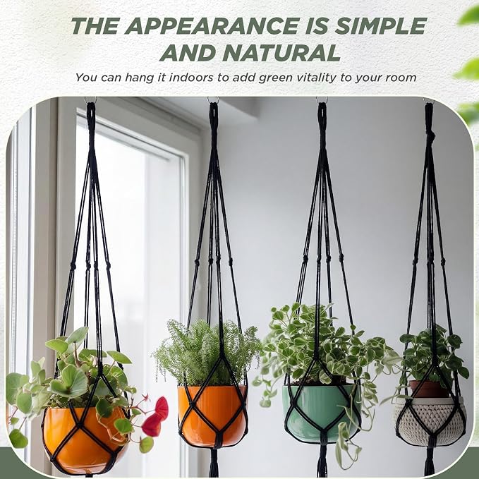 EBOOT 2 Pack 48 Inch Large Macrame Plant Hanger Rope to Hang Flower Pot Plant - Image 6